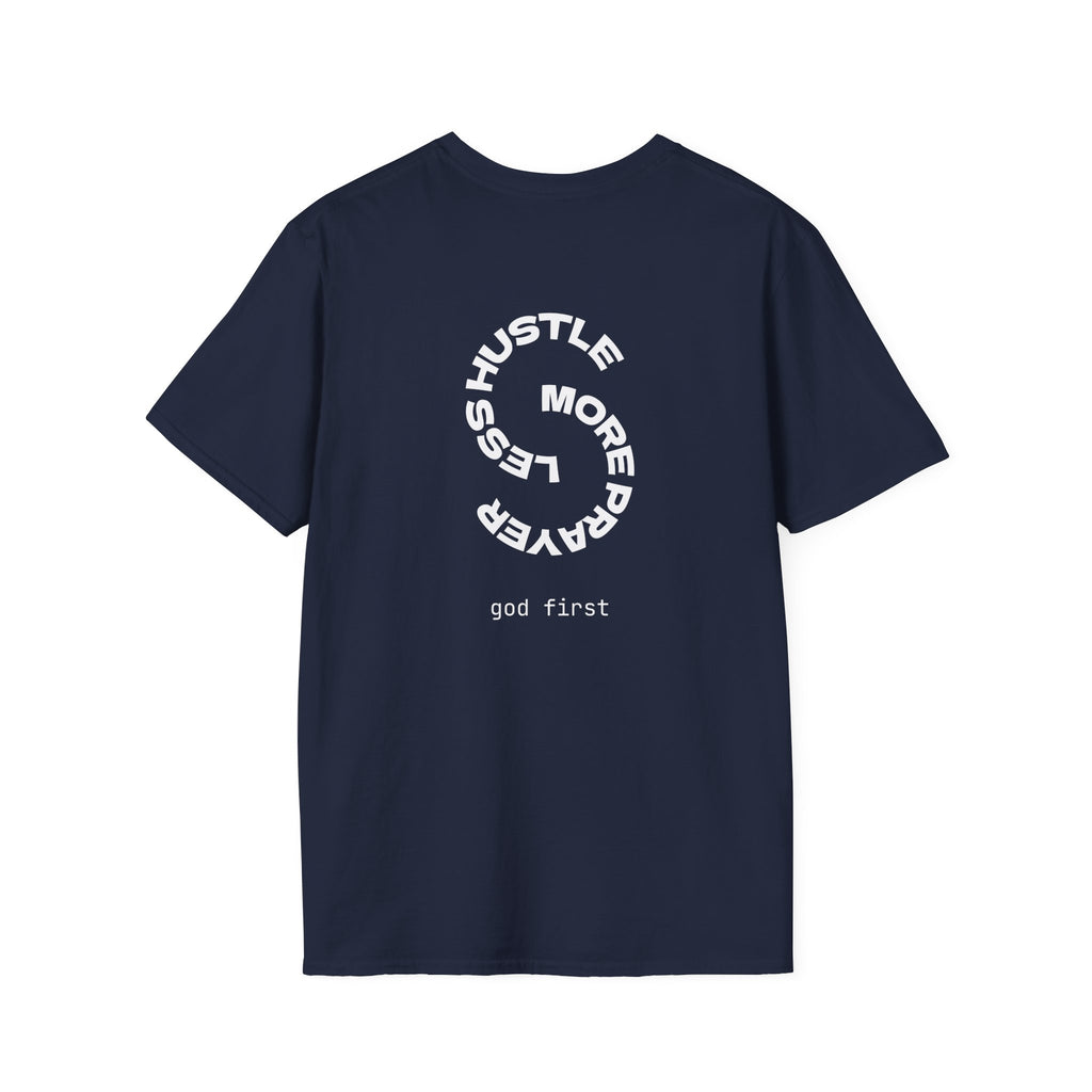 T-Shirt "less hustle more prayer"